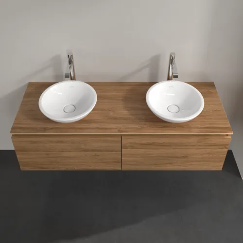 VILLEROY BOCH Legato toaletní skříňka, 2 výsuvy, 1400 x 380 x 500 mm, dub Kansas / dub Kansas #B59100RH, obrázek 4