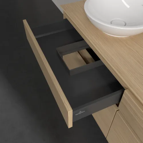 VILLEROY BOCH Legato toaletní skříňka, 4 výsuvy, 1400 x 550 x 500 mm, severský dub / severský dub #B59200VJ, obrázek 10