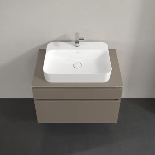VILLEROY BOCH Legato toaletní skříňka, 2 výsuvy, 800 x 550 x 500 mm, Truffle Grey / Truffle Grey #B75400VG, obrázek 4