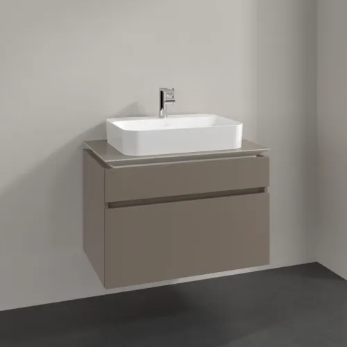 VILLEROY BOCH Legato toaletní skříňka, 2 výsuvy, 800 x 550 x 500 mm, Truffle Grey / Truffle Grey #B75400VG, obrázek 2
