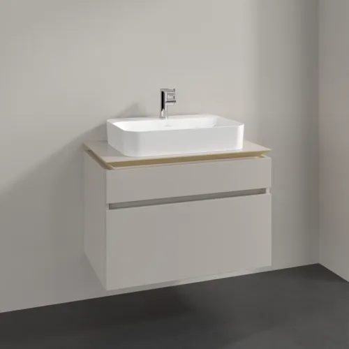 VILLEROY BOCH Legato toaletní skříňka, 2 výsuvy, 800 x 550 x 500 mm, Soft Grey / Soft Grey #B75400VK, obrázek 2