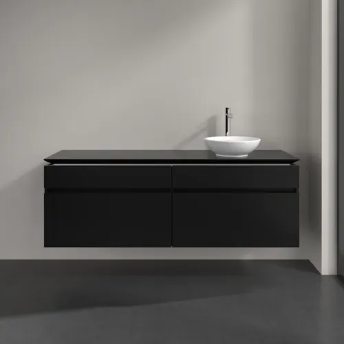 VILLEROY BOCH Legato toaletní skříňka, 4 výsuvy, 1600 x 550 x 500 mm, černý matný lak / černý matný lak #B59800PD, obrázek 3