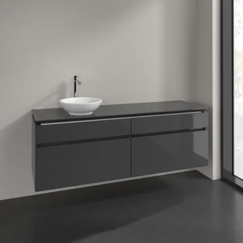 VILLEROY BOCH Legato toaletní skříňka, 4 výsuvy, 1600 x 550 x 500 mm, lesklá šedá / lesklá šedá #B59600FP, obrázek 2