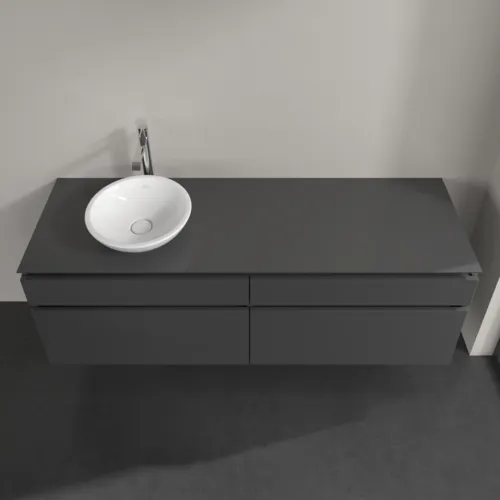 VILLEROY BOCH Legato toaletní skříňka, 4 výsuvy, 1600 x 550 x 500 mm, lesklá šedá / lesklá šedá #B59600FP, obrázek 4