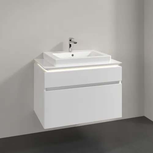 VILLEROY BOCH Legato toaletní skříňka, s osvětlením, 2 výsuvy, 800 x 550 x 500 mm, lesklá bílá / lesklá bílá #B679L0DH, obrázek 2