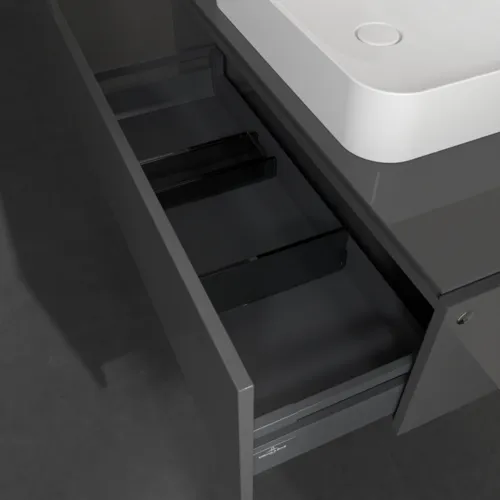 VILLEROY BOCH Legato toaletní skříňka, s osvětlením, 1 zásuvka, 1000 x 380 x 500 mm, lesklá šedá / lesklá šedá #B755L0FP, obrázek 5