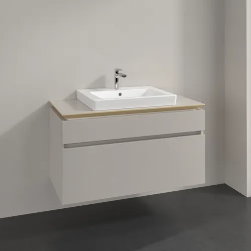 VILLEROY BOCH Legato toaletní skříňka, 2 výsuvy, 1000 x 550 x 500 mm, Soft Grey / Soft Grey #B68100VK, obrázek 2