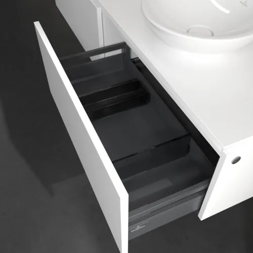 VILLEROY BOCH Legato toaletní skříňka, 2 výsuvy, 1600 x 380 x 500 mm, bílá matná / bílá matná #B59700MS, obrázek 6