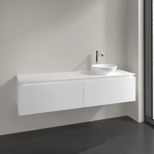 VILLEROY BOCH Legato toaletní skříňka, 2 výsuvy, 1600 x 380 x 500 mm, bílá matná / bílá matná #B59700MS, obrázek 2