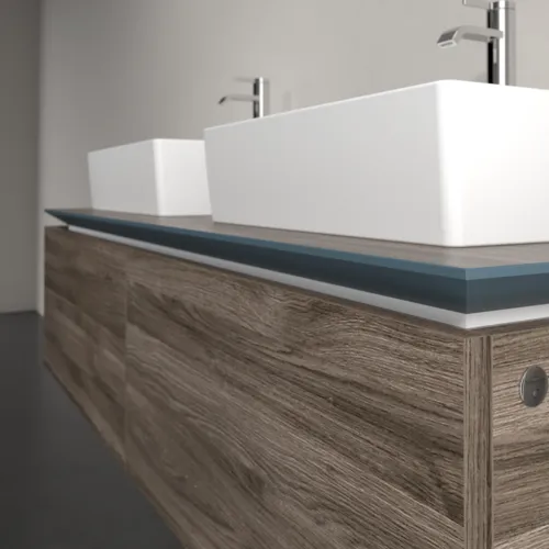 VILLEROY BOCH Legato toaletní skříňka, s osvětlením, 2 výsuvy, 1400 x 380 x 500 mm, Kamenný dub / Kamenný dub #B668L0RK, obrázek 4