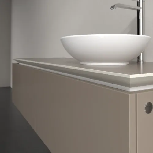 VILLEROY BOCH Legato toaletní skříňka, 2 výsuvy, 1400 x 380 x 500 mm, Truffle Grey / Truffle Grey #B58900VG, obrázek 5
