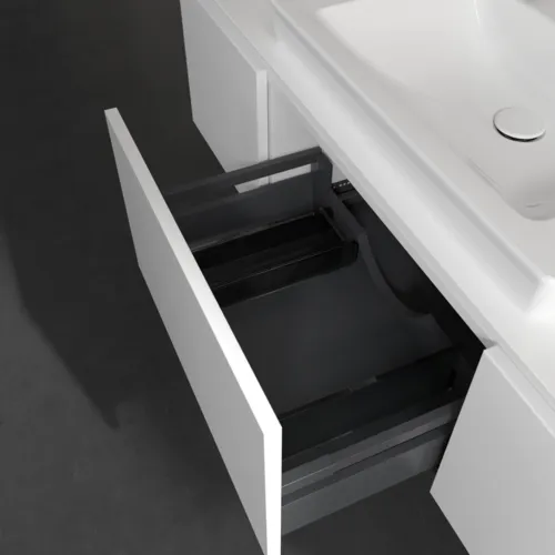VILLEROY BOCH Legato toaletní skříňka, s osvětlením, 3 výsuvy, 1400 x 380 x 500 mm, bílá matná / bílá matná #B684L0MS, obrázek 5
