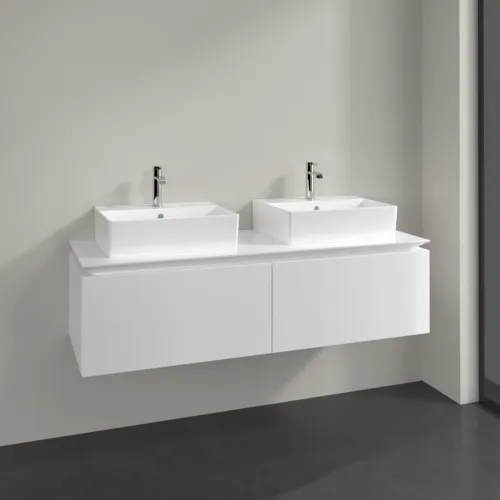 VILLEROY BOCH Legato toaletní skříňka, 2 výsuvy, 1400 x 380 x 500 mm, lesklá bílá / lesklá bílá #B66800DH, obrázek 2