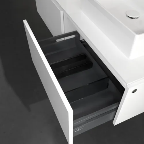 VILLEROY BOCH Legato toaletní skříňka, 2 výsuvy, 1400 x 380 x 500 mm, lesklá bílá / lesklá bílá #B66800DH, obrázek 6