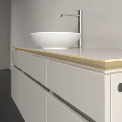 VILLEROY BOCH Legato toaletní skříňka, s osvětlením, 5 výsuvů, 1400 x 550 x 500 mm, Soft Grey / Soft Grey #B586L0VK, obrázek 4