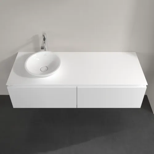 VILLEROY BOCH Legato toaletní skříňka, 2 výsuvy, 1400 x 380 x 500 mm, bílá matná / bílá matná #B58700MS, obrázek 4