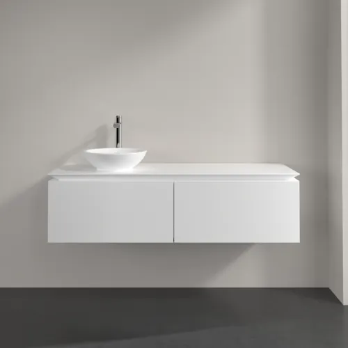 VILLEROY BOCH Legato toaletní skříňka, 2 výsuvy, 1400 x 380 x 500 mm, bílá matná / bílá matná #B58700MS, obrázek 3