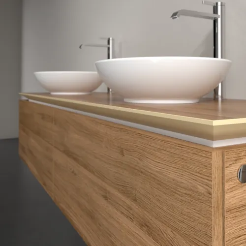 VILLEROY BOCH Legato toaletní skříňka, 2 výsuvy, 1600 x 380 x 500 mm, dub Kansas / dub Kansas #B59900RH, obrázek 5