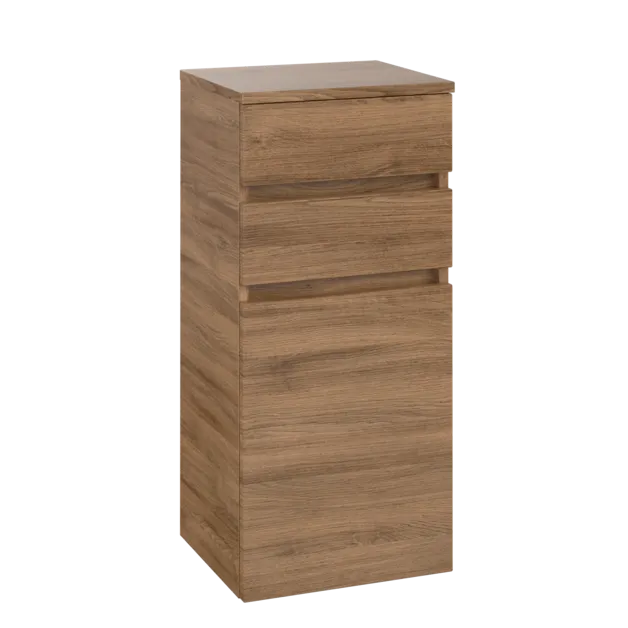 VILLEROY BOCH Boční skříňka Legato, 1 dvířka, 2 zásuvky, 400 x 870 x 350 mm, dub Kansas / dub Kansas #B72801RH