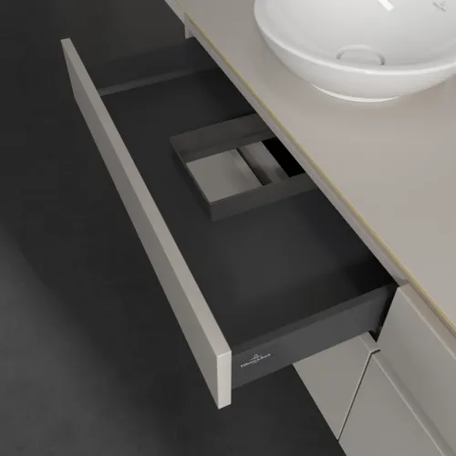 VILLEROY BOCH Legato toaletní skříňka, s osvětlením, 4 výsuvy, 1600 x 550 x 500 mm, Soft Grey / Soft Grey #B600L0VK, obrázek 6