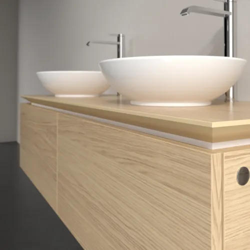 VILLEROY BOCH Legato toaletní skříňka, 2 výsuvy, 1400 x 380 x 500 mm, severský dub / severský dub #B59100VJ, obrázek 5