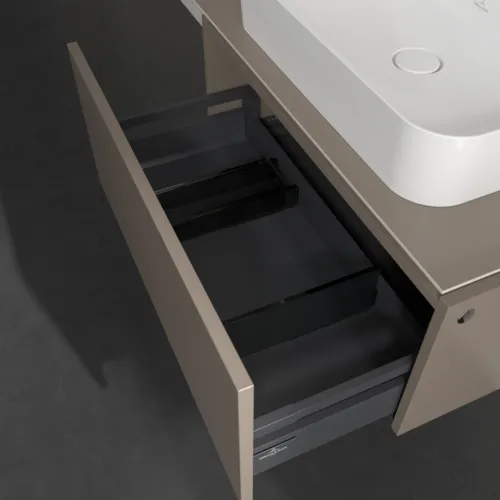 VILLEROY BOCH Legato toaletní skříňka, 1 zásuvka, 800 x 380 x 500 mm, Truffle Grey / Truffle Grey #B75300VG, obrázek 6