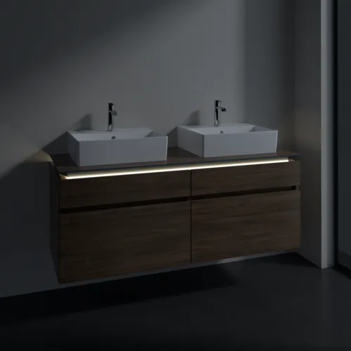 VILLEROY BOCH Legato toaletní skříňka, s osvětlením, 4 výsuvy, 1400 x 550 x 500 mm, Arizona Oak / Arizona Oak #B669L0VH, obrázek 3