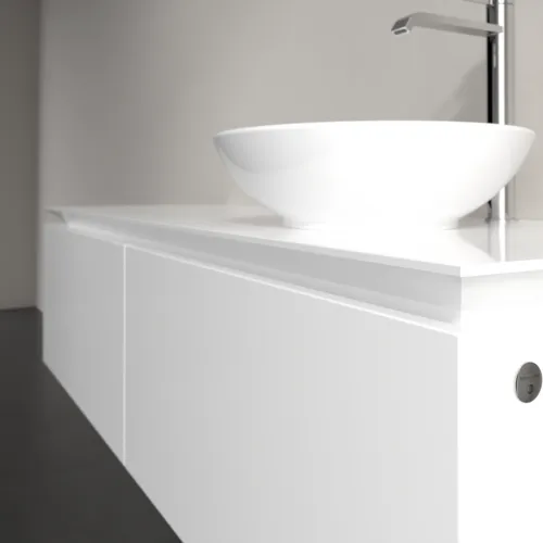 VILLEROY BOCH Legato toaletní skříňka, s osvětlením, 2 výsuvy, 1400 x 380 x 500 mm, lesklá bílá / lesklá bílá #B589L0DH, obrázek 4