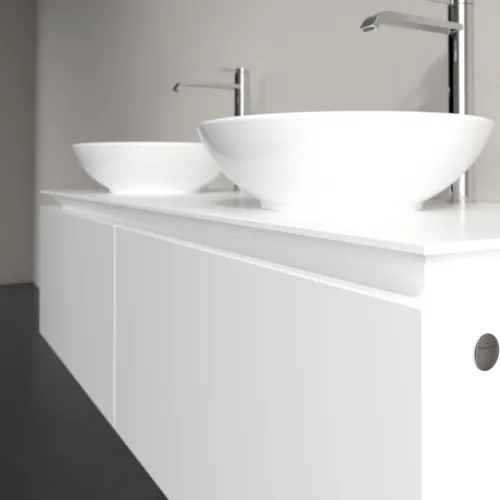 VILLEROY BOCH Legato toaletní skříňka, 2 výsuvy, 1400 x 380 x 500 mm, bílá matná / bílá matná #B59100MS, obrázek 5