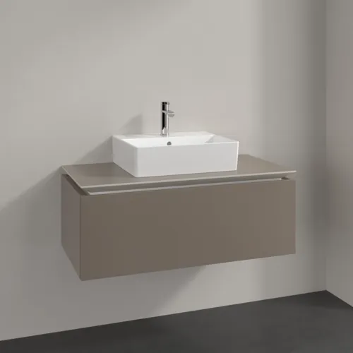 VILLEROY BOCH Legato toaletní skříňka, 1 zásuvka, 1000 x 380 x 500 mm, Truffle Grey / Truffle Grey #B60300VG, obrázek 2