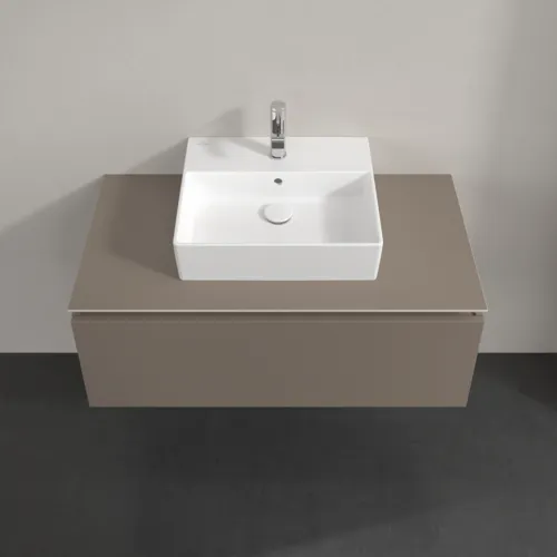 VILLEROY BOCH Legato toaletní skříňka, 1 zásuvka, 1000 x 380 x 500 mm, Truffle Grey / Truffle Grey #B60300VG, obrázek 4