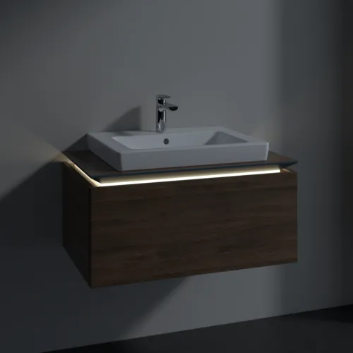VILLEROY BOCH Legato toaletní skříňka, s osvětlením, 1 zásuvka, 800 x 380 x 500 mm, Arizona Oak / Arizona Oak #B678L0VH, obrázek 5
