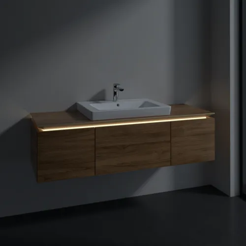 VILLEROY BOCH Legato toaletní skříňka, s osvětlením, 3 výsuvy, 1200 x 380 x 500 mm, dub Kansas / dub Kansas #B682L0RH, obrázek 3