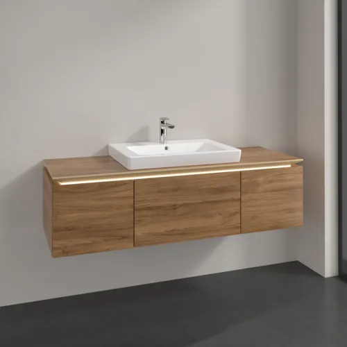 VILLEROY BOCH Legato toaletní skříňka, s osvětlením, 3 výsuvy, 1200 x 380 x 500 mm, dub Kansas / dub Kansas #B682L0RH, obrázek 2