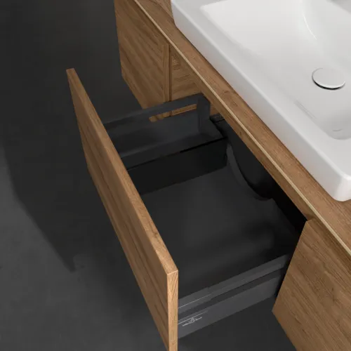 VILLEROY BOCH Legato toaletní skříňka, s osvětlením, 3 výsuvy, 1200 x 380 x 500 mm, dub Kansas / dub Kansas #B682L0RH, obrázek 5