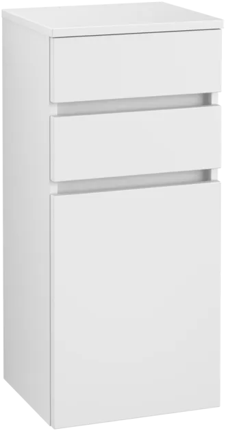 VILLEROY BOCH Boční skříňka Legato, 1 dvířka, 2 zásuvky, 400 x 870 x 350 mm, bílá matná / bílá matná #B72801MS