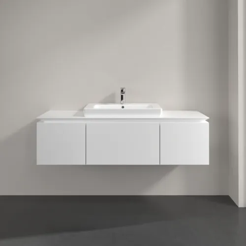 VILLEROY BOCH Legato toaletní skříňka, 3 výsuvy, 1400 x 380 x 500 mm, bílá matná / bílá matná #B68400MS, obrázek 3