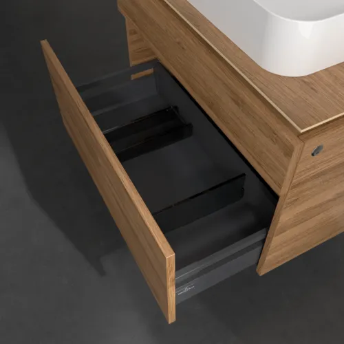 VILLEROY BOCH Legato toaletní skříňka, s osvětlením, 2 výsuvy, 800 x 550 x 500 mm, dub Kansas / dub Kansas #B754L0RH, obrázek 5