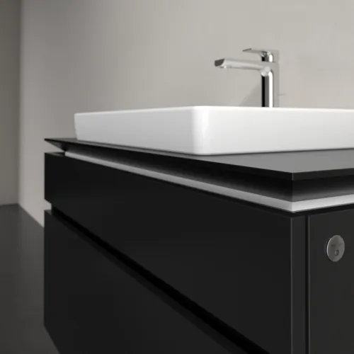 VILLEROY BOCH Legato toaletní skříňka, s osvětlením, 2 výsuvy, 1000 x 550 x 500 mm, černý matný lak / černý matný lak #B681L0PD, obrázek 4