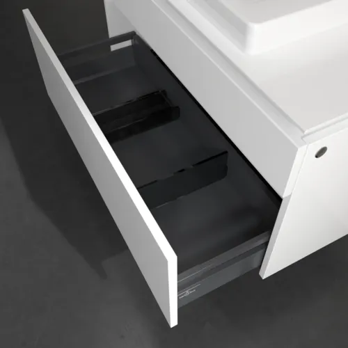 VILLEROY BOCH Legato toaletní skříňka, 2 výsuvy, 1000 x 550 x 500 mm, lesklá bílá / lesklá bílá #B68100DH, obrázek 6
