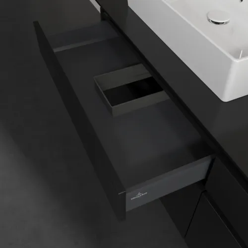 VILLEROY BOCH Legato toaletní skříňka, s osvětlením, 4 výsuvy, 1600 x 550 x 500 mm, černý matný lak / černý matný lak #B677L0PD, obrázek 6