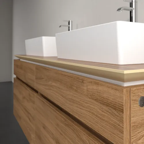 VILLEROY BOCH Legato toaletní skříňka, s osvětlením, 4 výsuvy, 1400 x 550 x 500 mm, dub Kansas / dub Kansas #B669L0RH, obrázek 4
