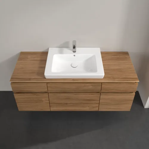 VILLEROY BOCH Legato toaletní skříňka, 5 výsuvů, 1400 x 550 x 500 mm, dub Kansas / dub Kansas #B68500RH, obrázek 4