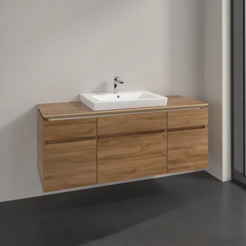 VILLEROY BOCH Legato toaletní skříňka, 5 výsuvů, 1400 x 550 x 500 mm, dub Kansas / dub Kansas #B68500RH, obrázek 2