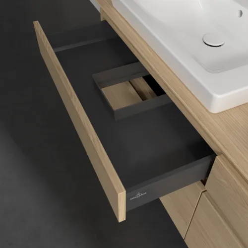 VILLEROY BOCH Legato toaletní skříňka, 4 výsuvy, 1600 x 550 x 500 mm, severský dub / severský dub #B69300VJ, obrázek 7