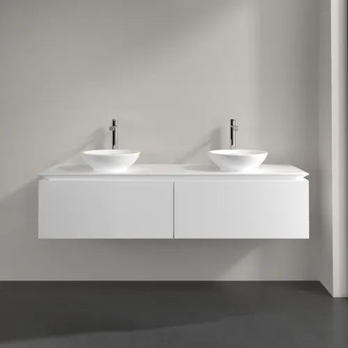 VILLEROY BOCH Legato toaletní skříňka, 2 výsuvy, 1600 x 380 x 500 mm, bílá matná / bílá matná #B59900MS, obrázek 3