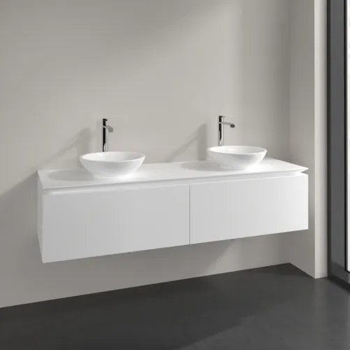 VILLEROY BOCH Legato toaletní skříňka, 2 výsuvy, 1600 x 380 x 500 mm, bílá matná / bílá matná #B59900MS, obrázek 2