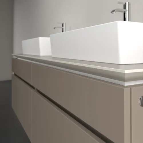 VILLEROY BOCH Legato toaletní skříňka, s osvětlením, 4 výsuvy, 1600 x 550 x 500 mm, Truffle Grey / Truffle Grey #B677L0VG, obrázek 4
