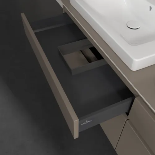 VILLEROY BOCH Legato toaletní skříňka, 4 výsuvy, 1600 x 550 x 500 mm, Truffle Grey / Truffle Grey #B69300VG, obrázek 7
