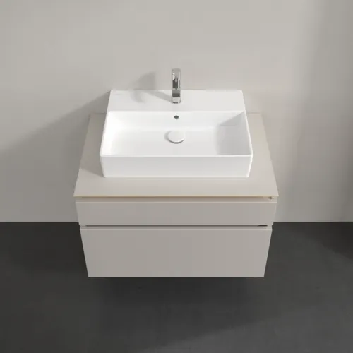 VILLEROY BOCH Legato toaletní skříňka, 2 výsuvy, 800 x 550 x 500 mm, Soft Grey / Soft Grey #B60200VK, obrázek 4